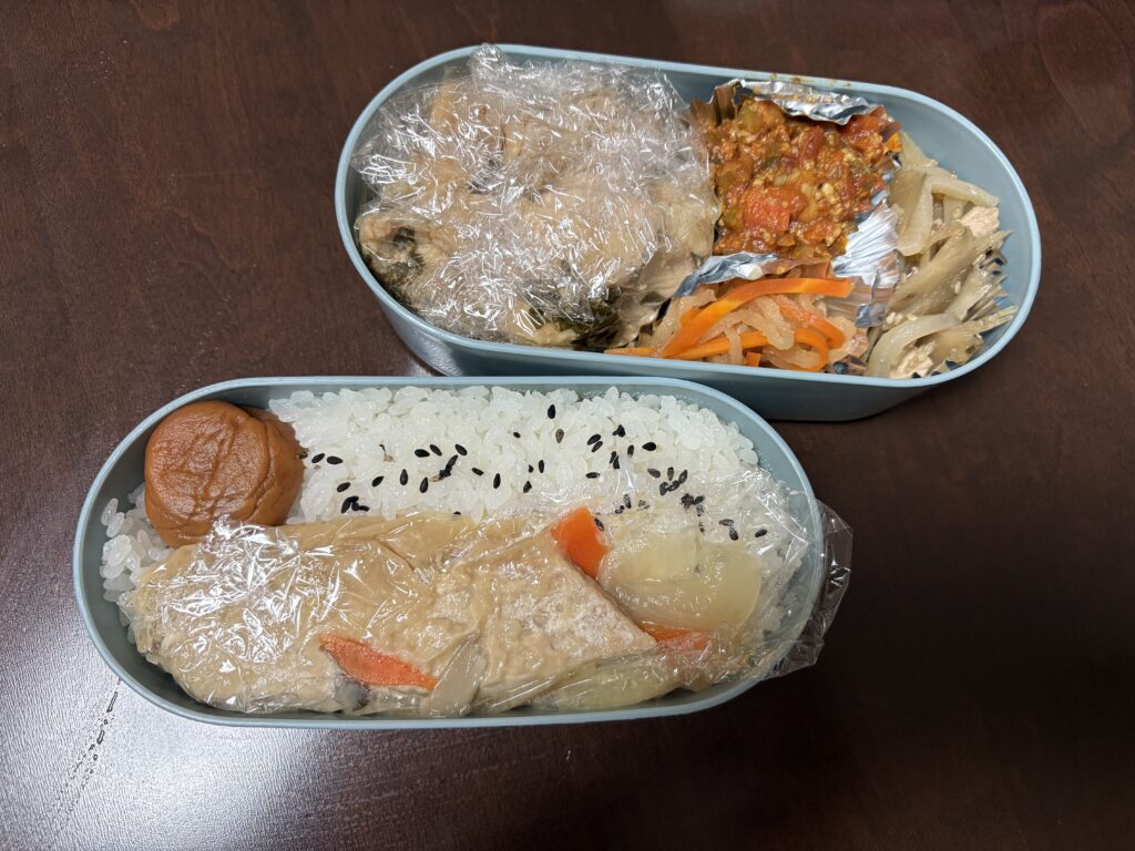 つくりおきを詰めたお弁当