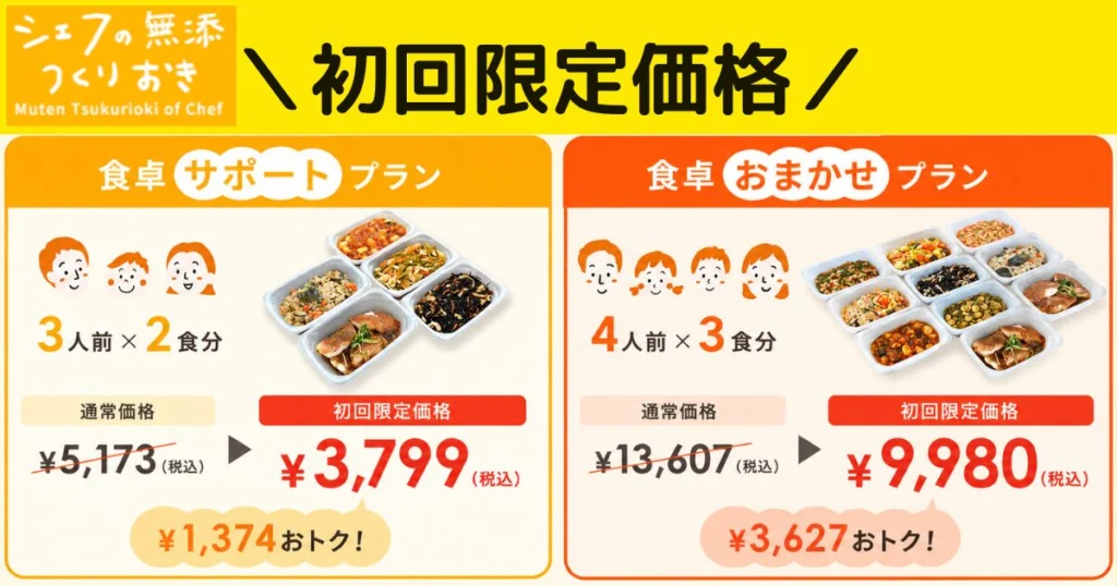 総額7,000円＋限定クーポンも】シェフの無添つくりおき最新キャンペーン